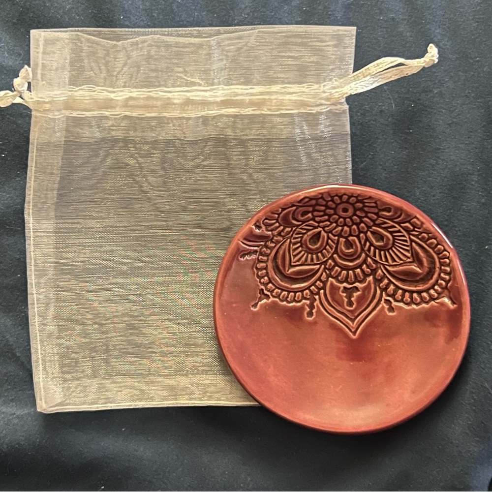 Beautiful Handmade Purple Medallion Ring Dish